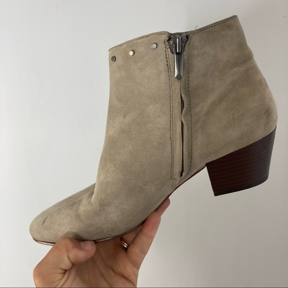 Sam Edelman Rudie Studded Fringe Bootie Women's 7.5 Western Suede - Picture 9 of 9